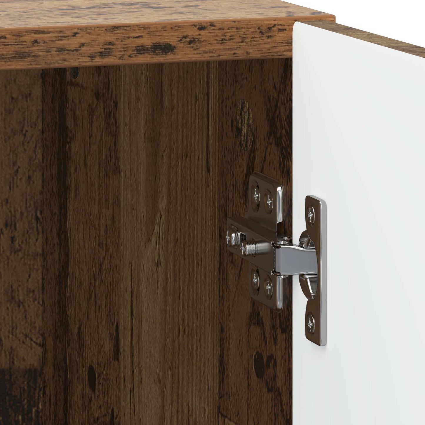 vidaXL Bedside Cabinet 2 pcs Old Wood 43 x 34.5 x 50 cm