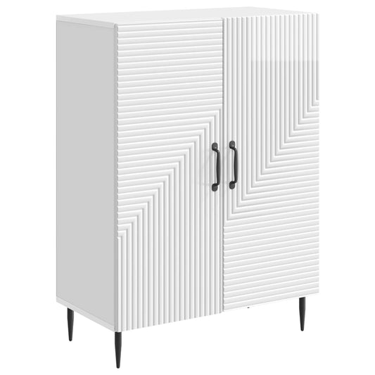 vidaXL Sideboard High Gloss White 66 x 34.5 x 89.5 cm Engineered Wood