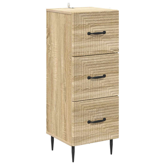 vidaXL Drawer Cabinet Sonoma Oak 33 x 34.5 x 89.5 cm Engineered Wood