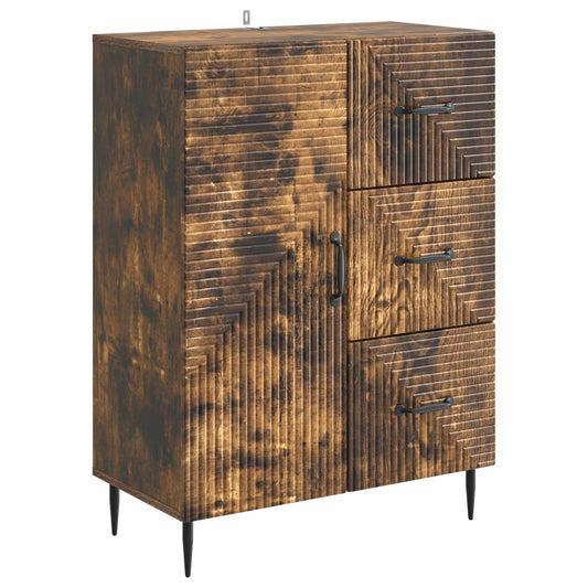 vidaXL Sideboard Smoked Oak 66 x 34.5 x 89.5 cm Engineered Wood