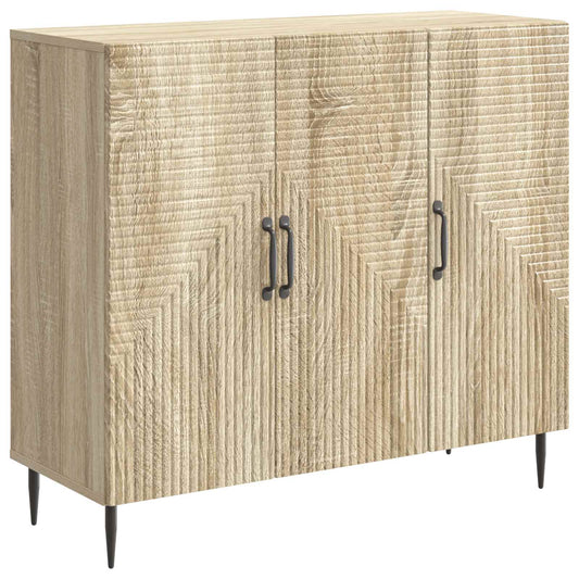 vidaXL Sideboard Sonoma Oak 89 x 34.5 x 80 cm Engineered Wood