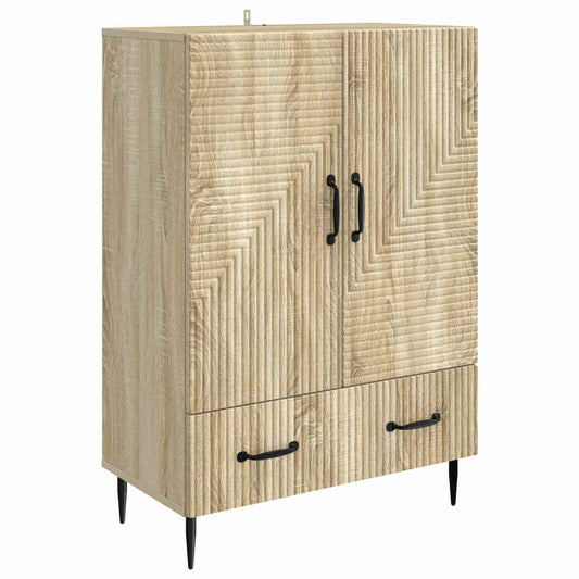 vidaXL Sideboard Sonoma Oak 66 x 34.5 x 95 cm Engineered Wood