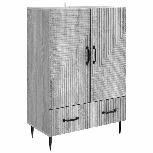 vidaXL Sideboard Grey Sonoma 66 x 34.5 x 95 cm Engineered Wood