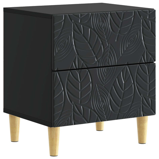 vidaXL Bedside Table Black 43 x 34.5 x 48 cm Engineered Wood