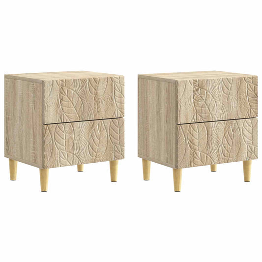 vidaXL Bedside Table 2 pcs Sonoma Oak 43 x 34.5 x 48 cm