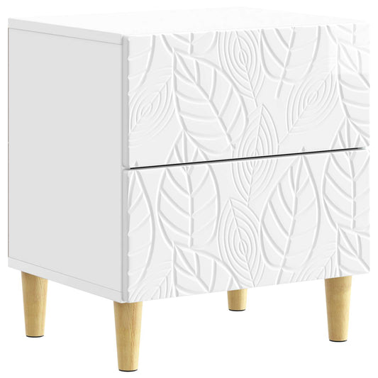 vidaXL Bedside Table High Gloss White 43 x 34.5 x 48 cm