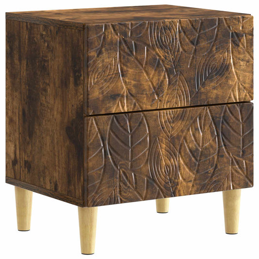 vidaXL Bedside Table Smoked Oak 43 x 34.5 x 48 cm Engineered Wood
