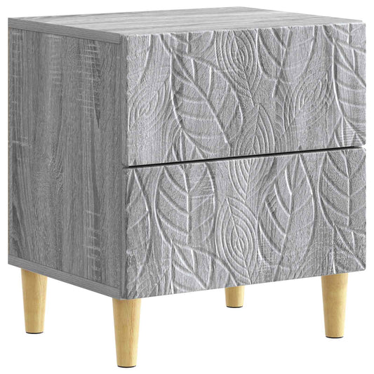 vidaXL Bedside Table Grey Sonoma 43 x 34.5 x 48 cm Engineered Wood