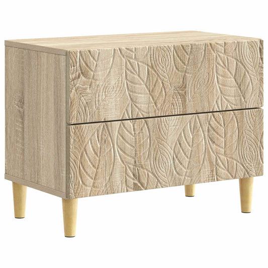 vidaXL Bedside Table Sonoma Oak 62 x 34.5 x 48 cm Engineered Wood