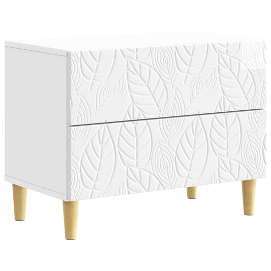 vidaXL Bedside Table High Gloss White 62 x 34.5 x 48 cm
