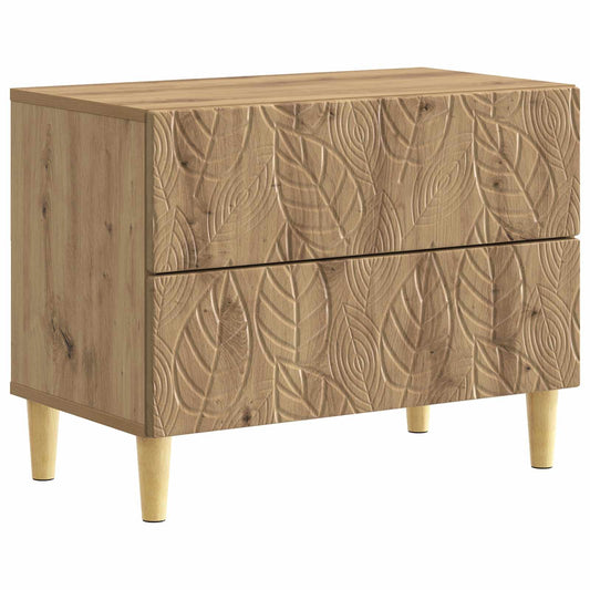 vidaXL Bedside Table Artisan Oak 62 x 34.5 x 48 cm Engineered Wood