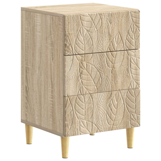 vidaXL Bedside Table Sonoma Oak 43 x 39.5 x 66.5 cm Engineered Wood