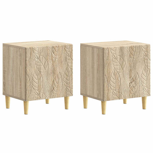 vidaXL Bedside Table 2 pcs Sonoma Oak 43 x 34.5 x 50 cm