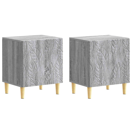 vidaXL Bedside Table 2 pcs Grey Sonoma 43 x 34.5 x 50 cm
