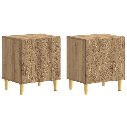 vidaXL Bedside Table 2 pcs Artisan Oak 43 x 34.5 x 50 cm