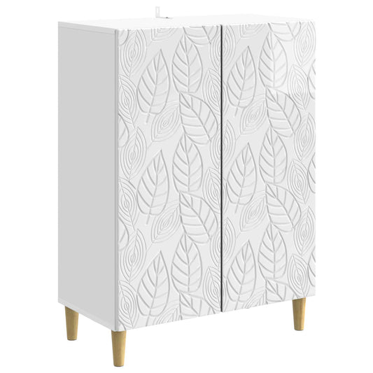 vidaXL Sideboard High Gloss White 66 x 34.5 x 90 cm Engineered Wood