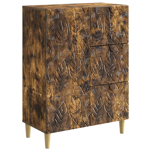 vidaXL Sideboard Smoked Oak 66 x 34.5 x 90 cm Engineered Wood