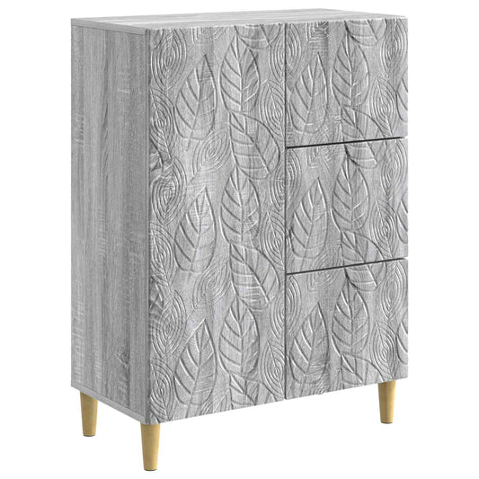 vidaXL Sideboard Grey Sonoma 66 x 34.5 x 90 cm Engineered Wood