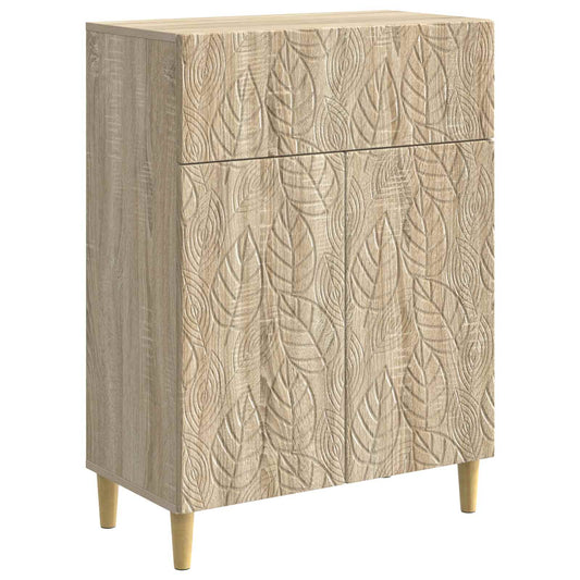 vidaXL Sideboard Sonoma Oak 66 x 34.5 x 90 cm Engineered Wood