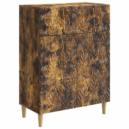 vidaXL Sideboard Smoked Oak 66 x 34.5 x 90 cm Engineered Wood