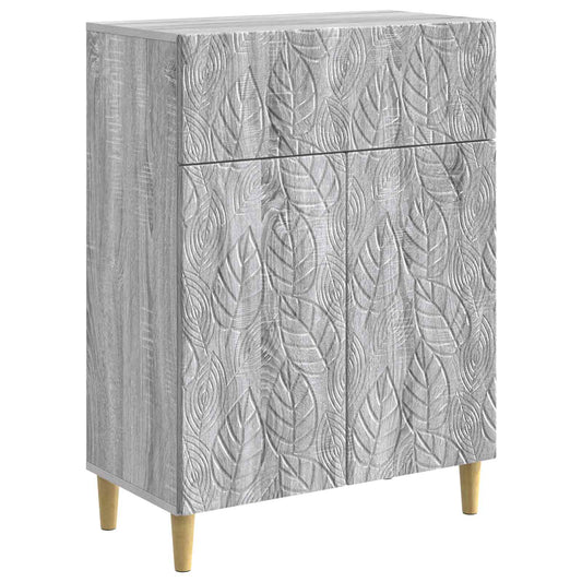 vidaXL Sideboard Grey Sonoma 66 x 34.5 x 90 cm Engineered Wood