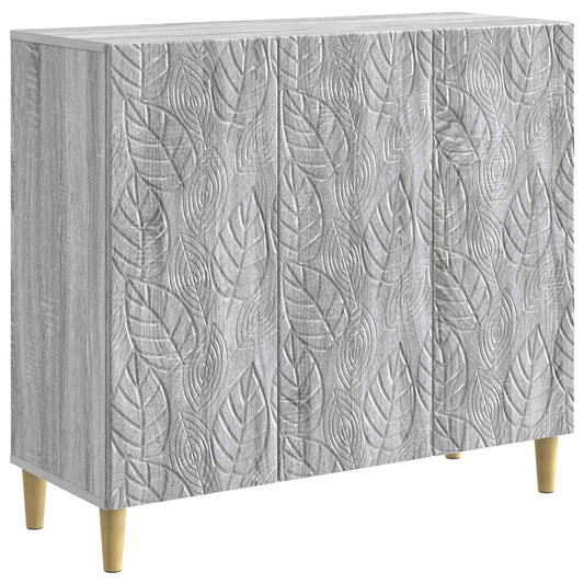 vidaXL Sideboard Grey Sonoma 89 x 34.5 x 80 cm Engineered Wood