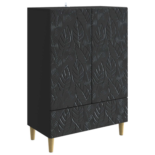 vidaXL Sideboard Black 66 x 34.5 x 95 cm Engineered Wood