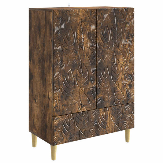 vidaXL Sideboard Smoked Oak 66 x 34.5 x 95 cm Engineered Wood