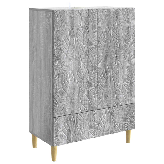 vidaXL Sideboard Grey Sonoma 66 x 34.5 x 95 cm Engineered Wood