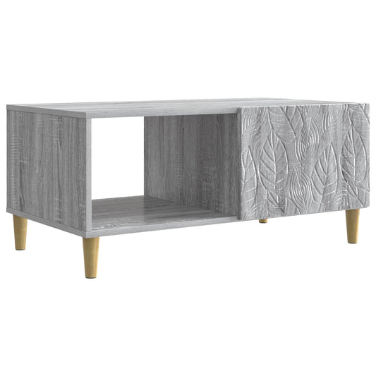 vidaXL Coffee Table Grey Sonoma 90 x 50 x 40 cm Engineered Wood
