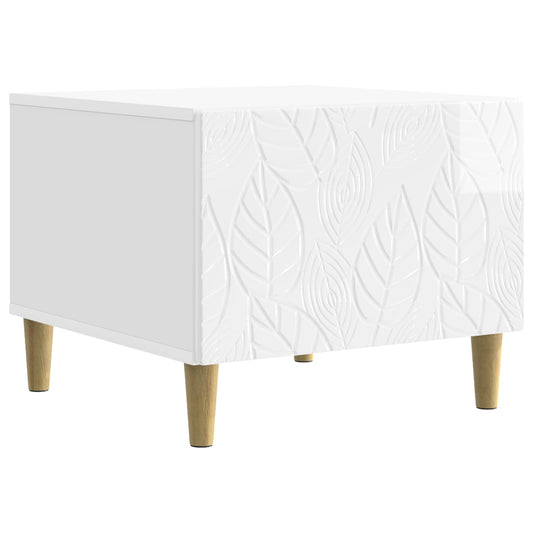 vidaXL Coffee Table High Gloss White 50 x 49 x 40 cm Engineered Wood