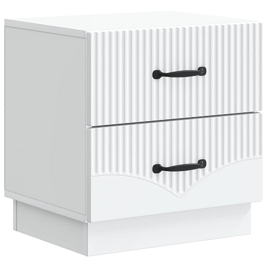vidaXL Bedside Cabinet White 43 x 34.5 x 44.5 cm Engineered Wood