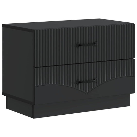 vidaXL Bedside Cabinet Black 62 x 34.5 x 44.5 cm Engineered Wood