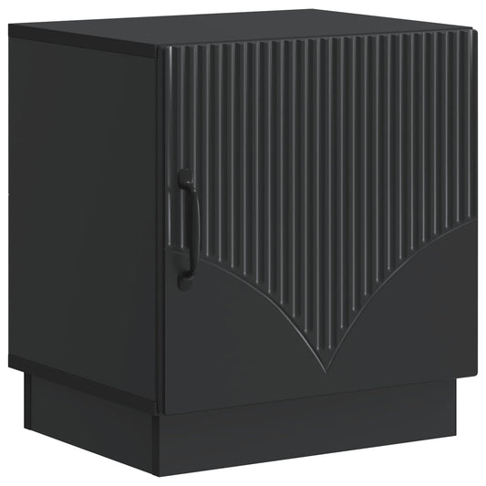 vidaXL Bedside Table Black 43 x 34.5 x 47 cm Engineered Wood
