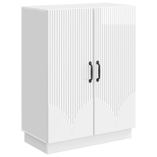 vidaXL Sideboard High Gloss White 66 x 34.5 x 87 cm Engineered Wood