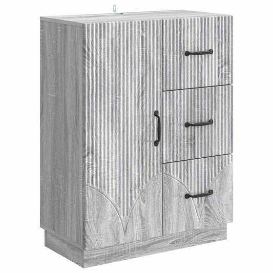 vidaXL Sideboard Grey Sonoma 66 x 34.5 x 87 cm Engineered Wood
