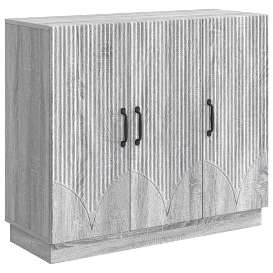 vidaXL Sideboard Grey Sonoma 89 x 34.5 x 77 cm Engineered Wood