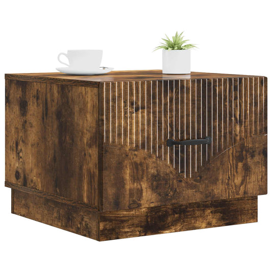 vidaXL Coffee Table Smoked Oak 49 x 50 x 37 cm Engineered Wood