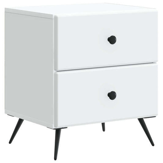 vidaXL Bedside Cabinet White 43 x 34.5 x 47.5 cm Engineered Wood