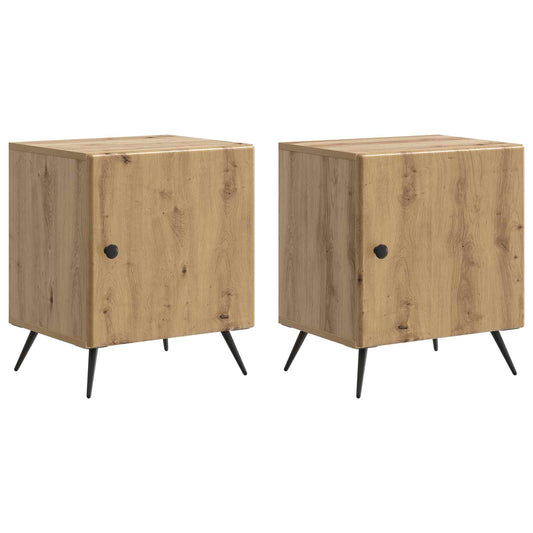 vidaXL Bedside Cabinet 2 pcs Artisan Oak 43 x 34.5 x 50 cm