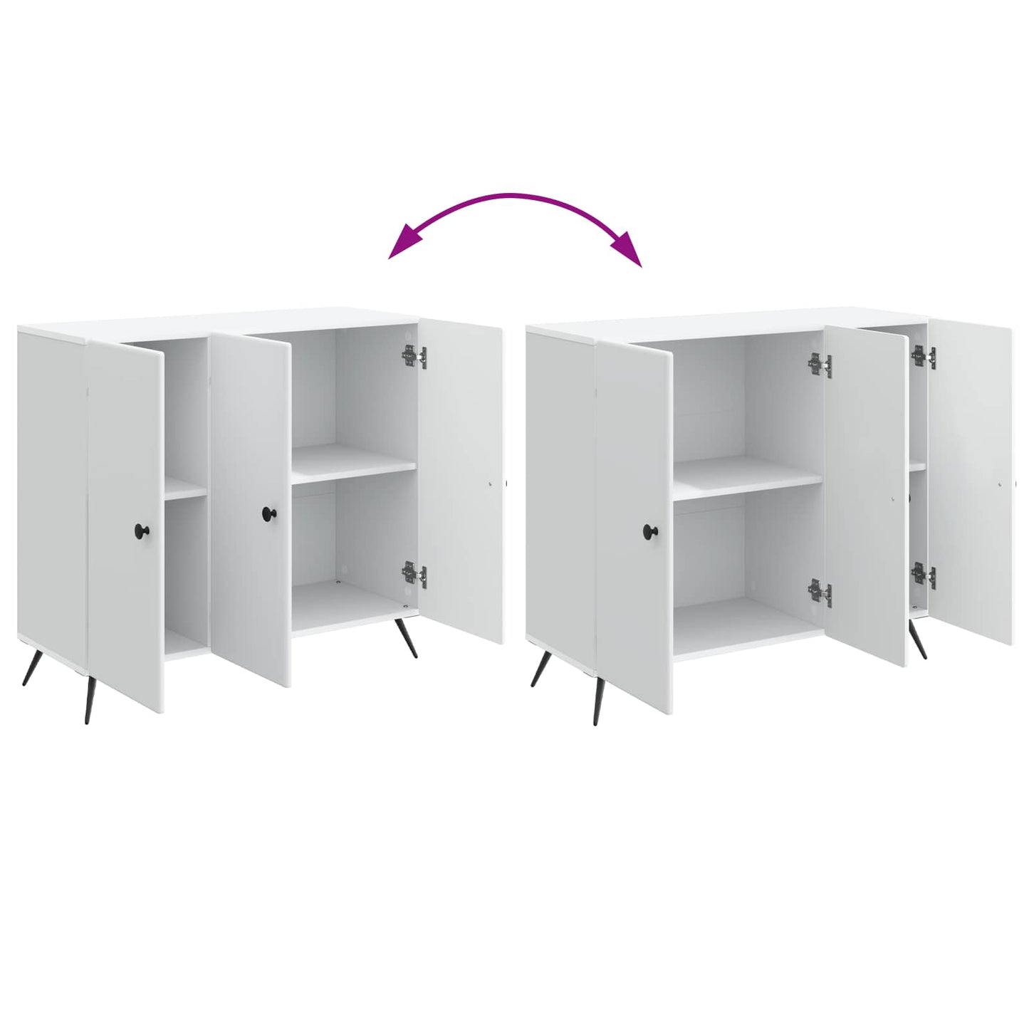 vidaXL Sideboard White 89 x 34.5 x 80 cm Engineered Wood