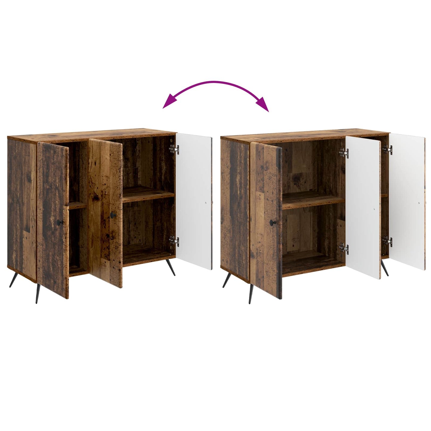vidaXL Sideboard Old Wood 89 x 34.5 x 80 cm Engineered Wood