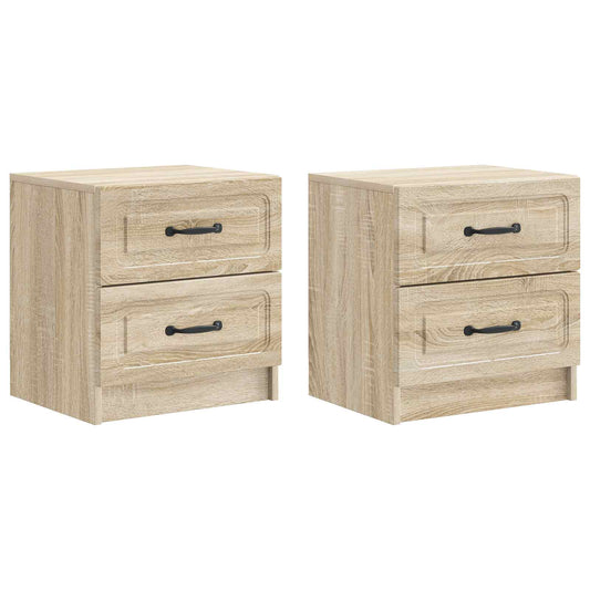 vidaXL Bedside Cabinet 2 pcs Sonoma Oak 43 x 34.5 x 44.5 cm