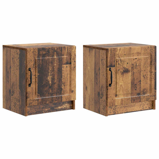 vidaXL Bedside Cabinet 2 pcs Old Wood 43 x 34.5 x 47 cm