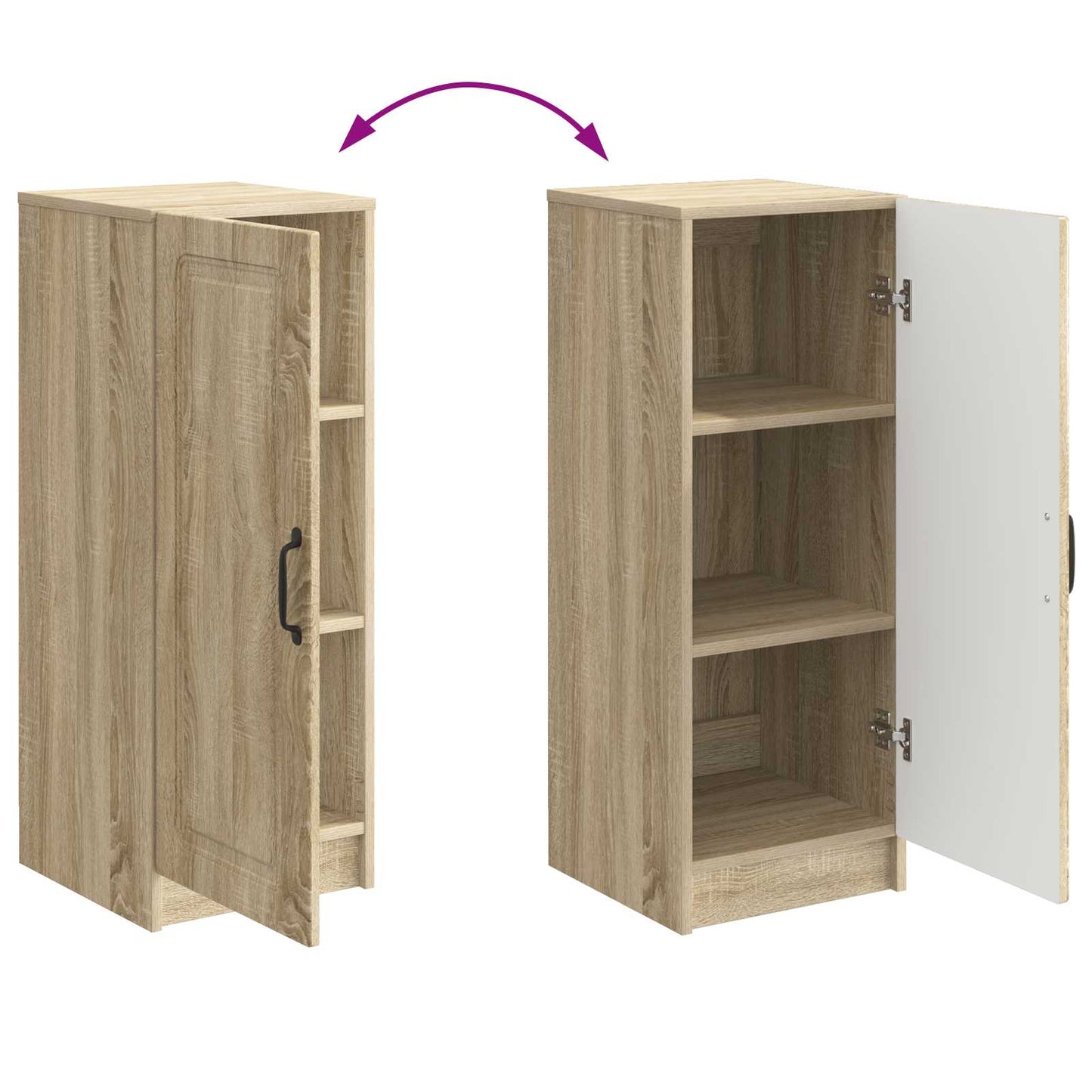 vidaXL Sideboard Sonoma Oak 33 x 34.5 x 87 cm Engineered Wood