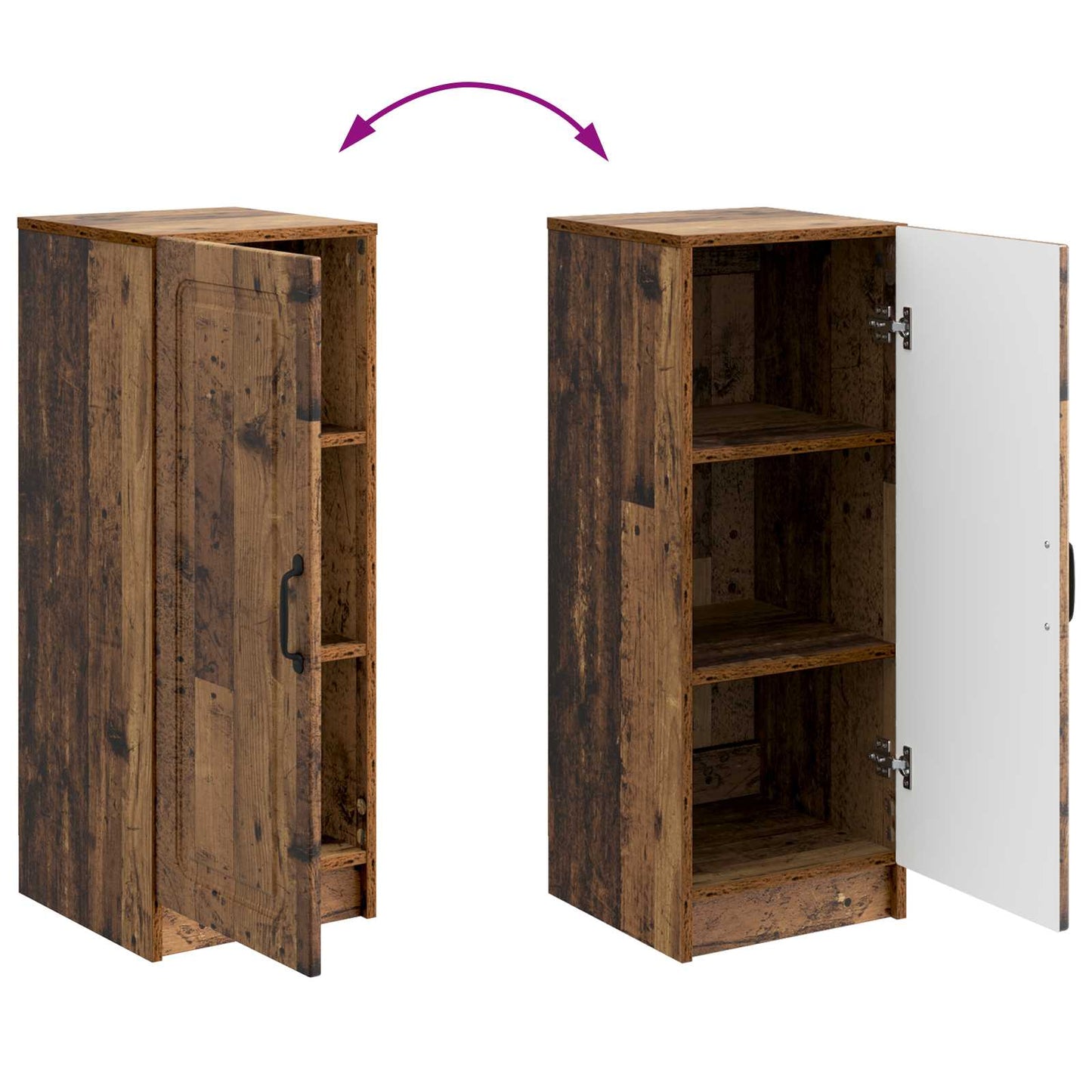 vidaXL Sideboard Old Wood 33 x 34.5 x 87 cm Engineered Wood