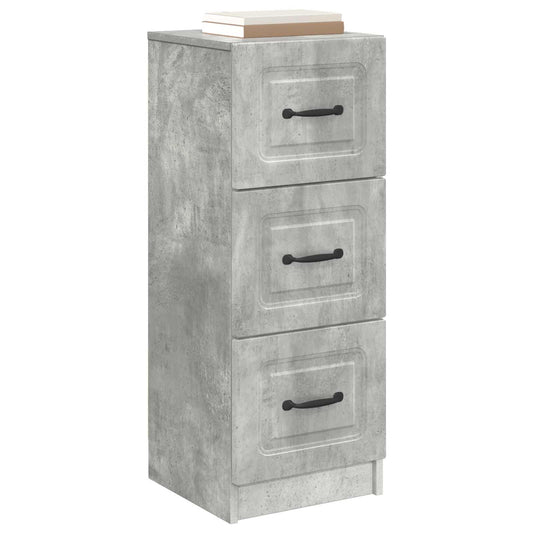 vidaXL Drawer Cabinet Concrete Grey 33 x 34.5 x 87 cm Engineered Wood