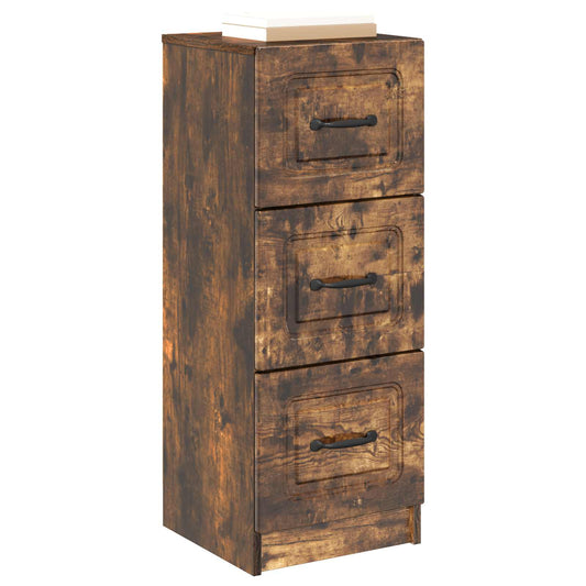 vidaXL Drawer Cabinet Smoked Oak 33 x 34.5 x 87 cm Engineered Wood