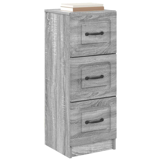 vidaXL Drawer Cabinet Grey Sonoma 33 x 34.5 x 87 cm Engineered Wood