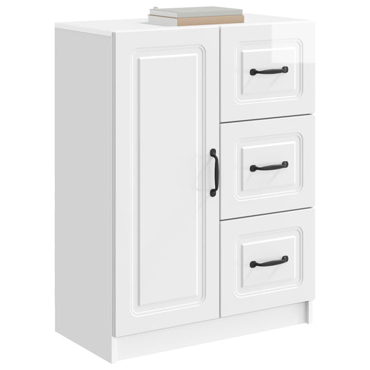 vidaXL Sideboard High Gloss White 66 x 34.5 x 87 cm Engineered Wood